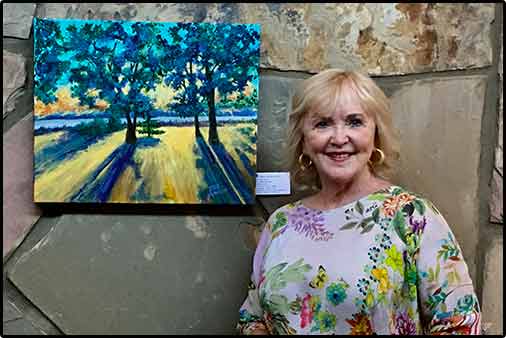 Joan Hansen with Glimmer Light painting