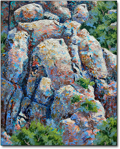 Rock Climbers at Mission Trails Park by Joan Hansen