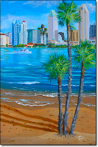 San Diego Skyline by Joan Hansen